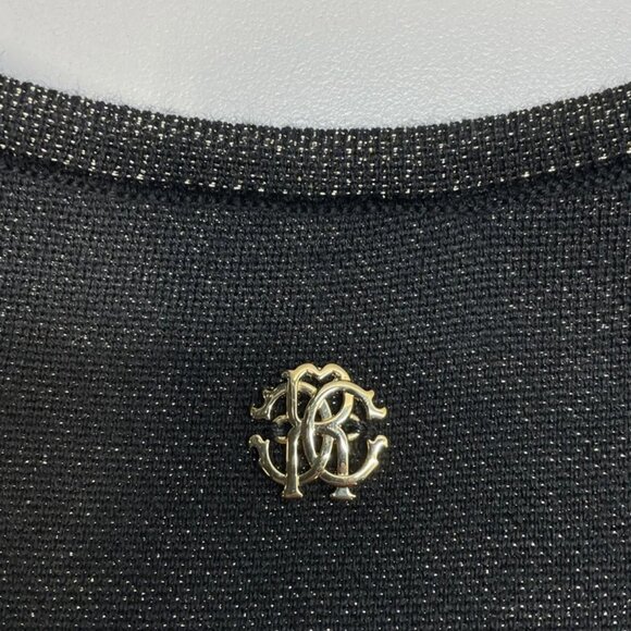 NEW ROBERTO CAVALLI Women's Wool Sheath Dress Black Size 42 / US 6 - Picture 6 of 9